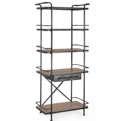 Etagère en métal et bois 183x72x42