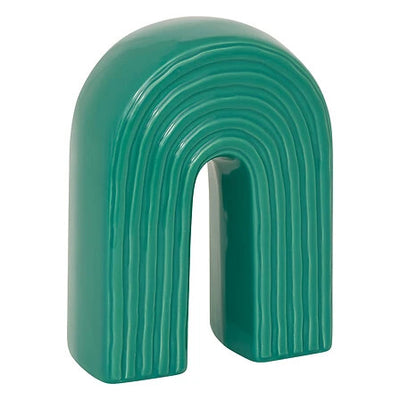 Déco à poser arche en céramique verte H18