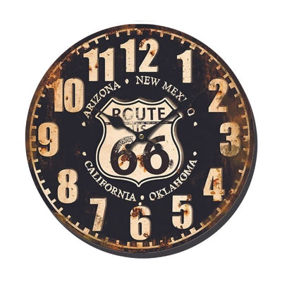 Horloge en métal route 66 D40 noir