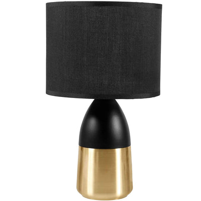 Lampe bicolore noire/dorée tactile H31