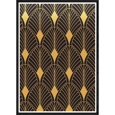 Tableau Art déco avec cadre noir – Taille 23x32