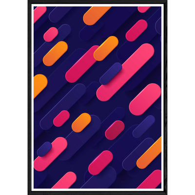 Tableau Art déco avec cadre noir – Taille 23x32