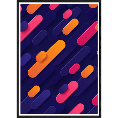 Tableau Art déco avec cadre noir – Taille 32x42