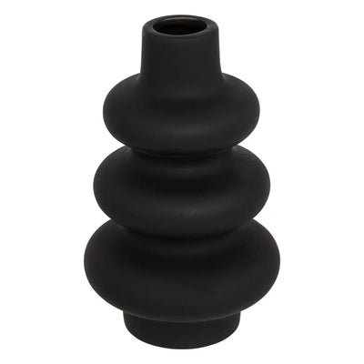 Vase noir en céramique H15