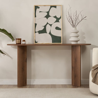 Console en bois foncé 150 x 35
