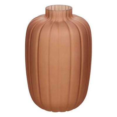 Vase en verre fumé ambre H30