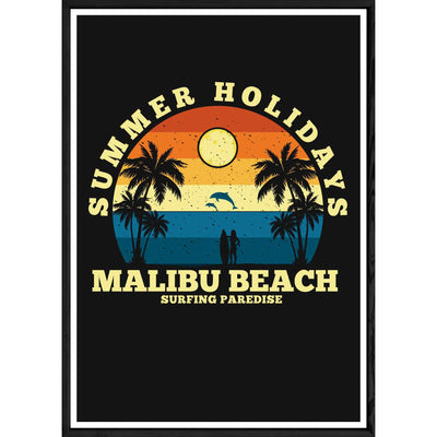 Tableau Summer avec cadre noir POP – Taille 32x42