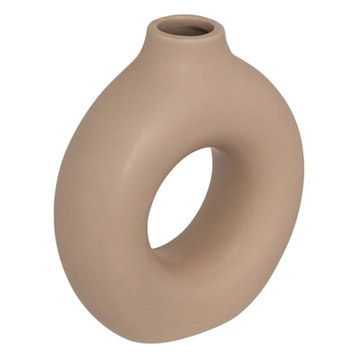 Vase beige en céramique H15