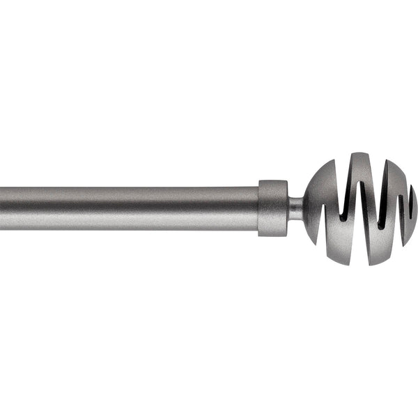 Kit de tringle extensible aluminium (L120 - L210 cm / D19 mm) argent