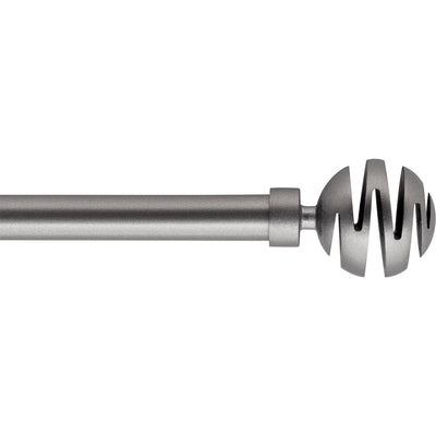 Kit de tringle extensible aluminium (L210 - L380 cm / D19 mm) argent