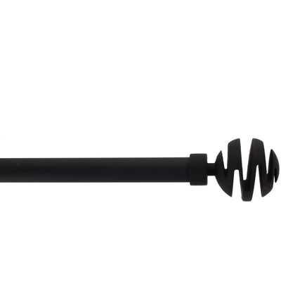 Kit de tringle extensible aluminium (L210 - L380 cm / D19 mm) noir
