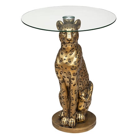 Table basse art déco léopard