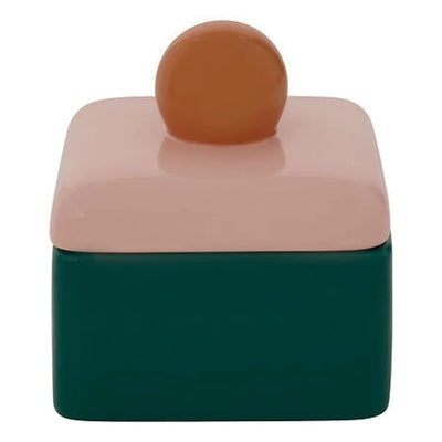 Pot en céramique art déco vert