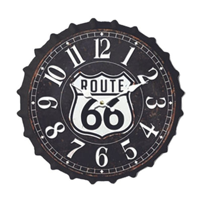Horloge en métal route 66 D33 noire