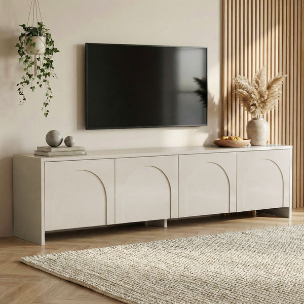 Meuble tv en bois beige arche L180