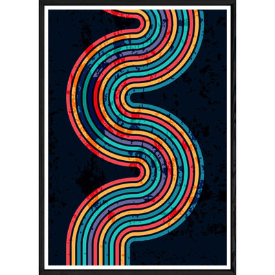 Tableau Rétro avec cadre noir POP – Taille 32x42