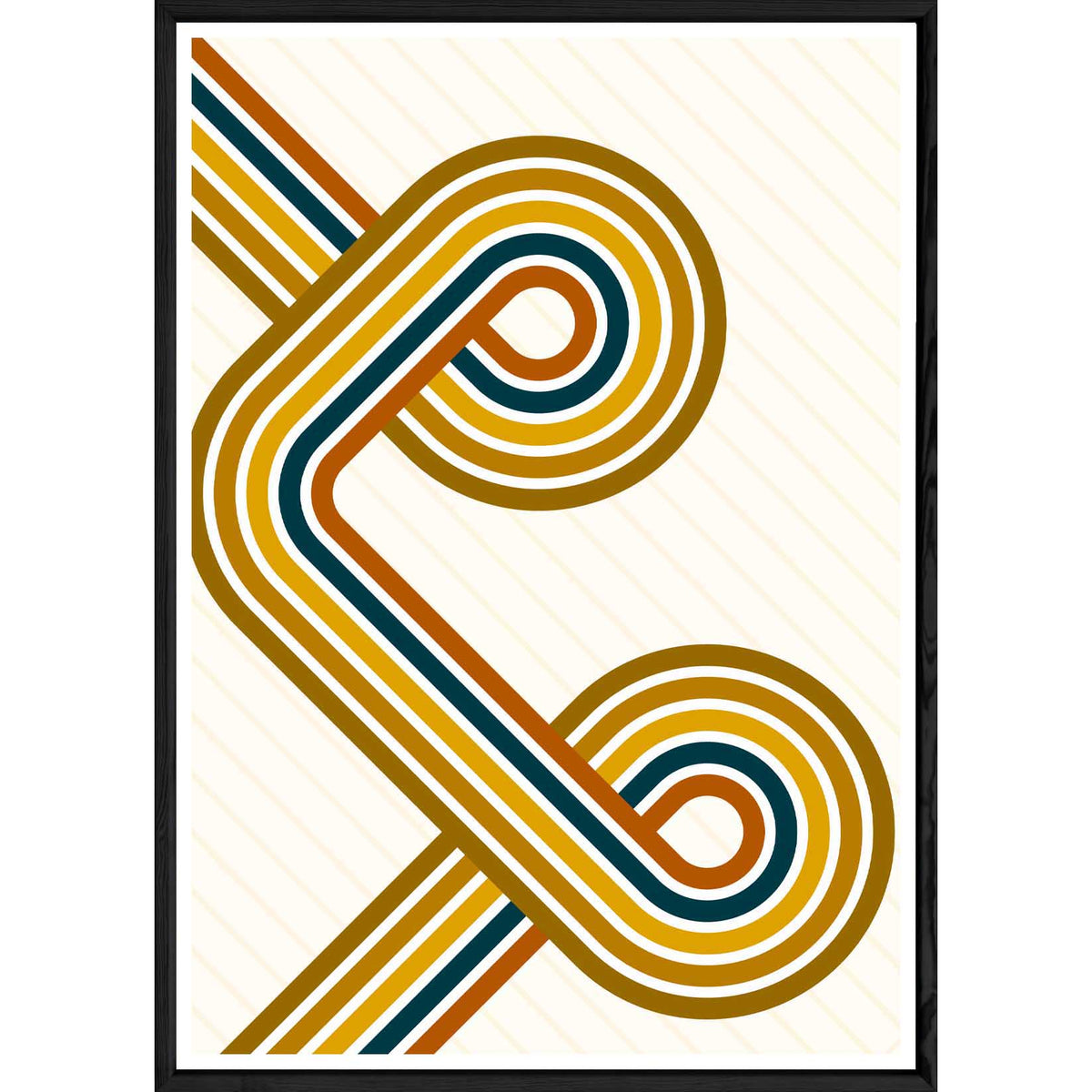 Cuadro abstracto con marco negro POP – Tamaño 23x32