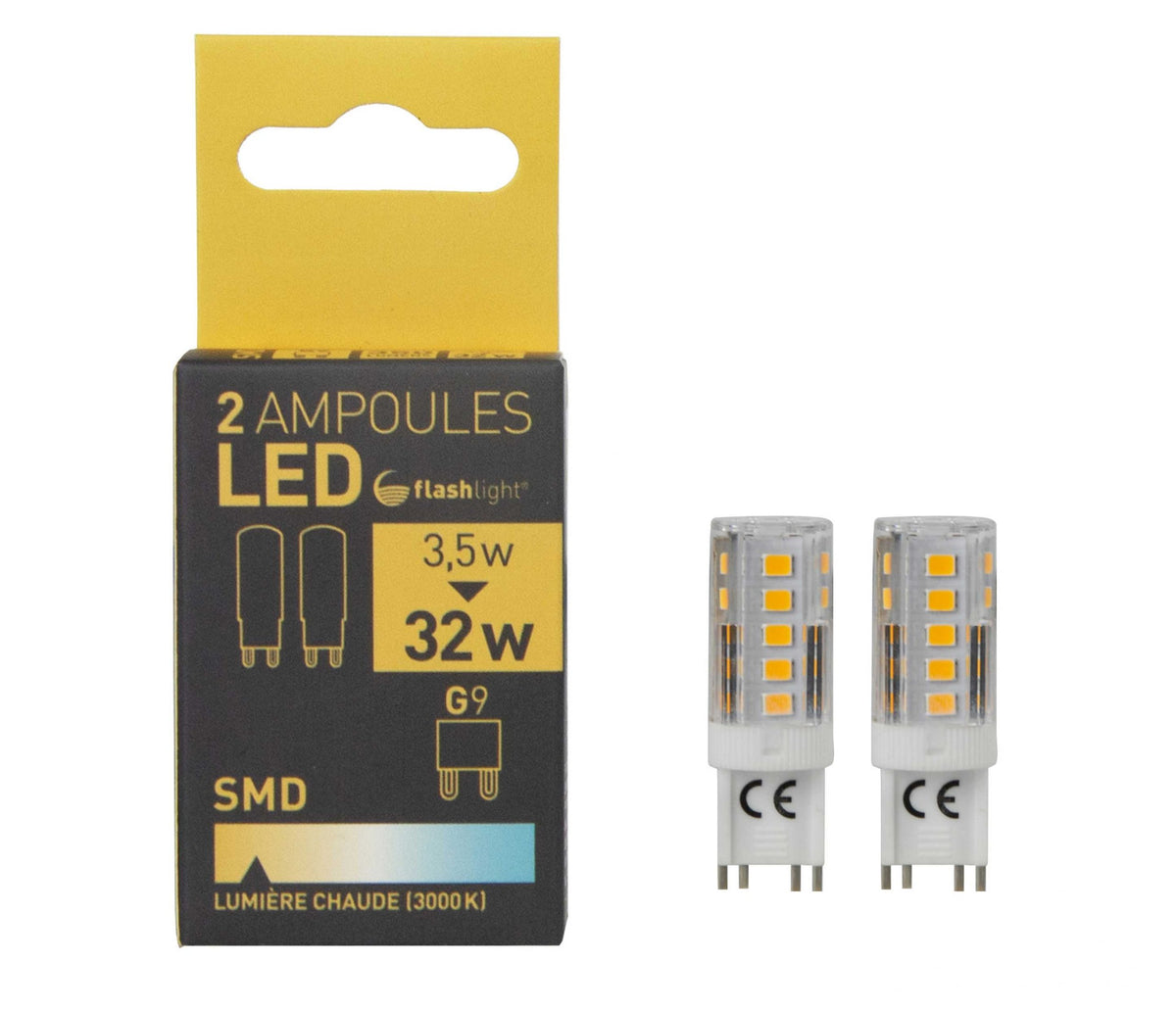 Lot de 2 ampoules G9 LED
