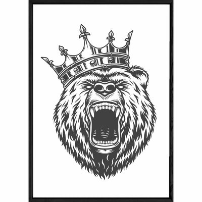 Tableau Animal avec cadre noir POP – Taille 32x42