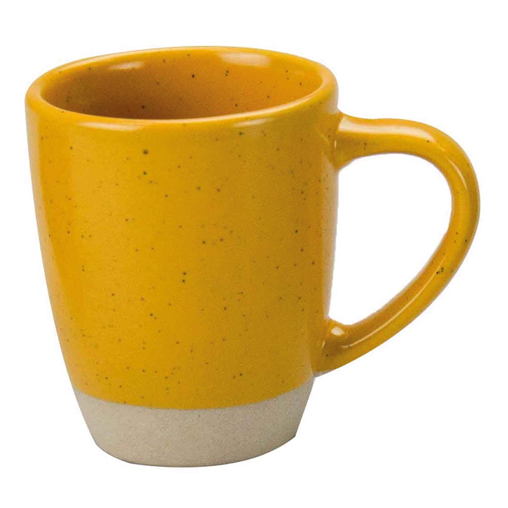 Tasse mouchetée ocre 9CL en grès