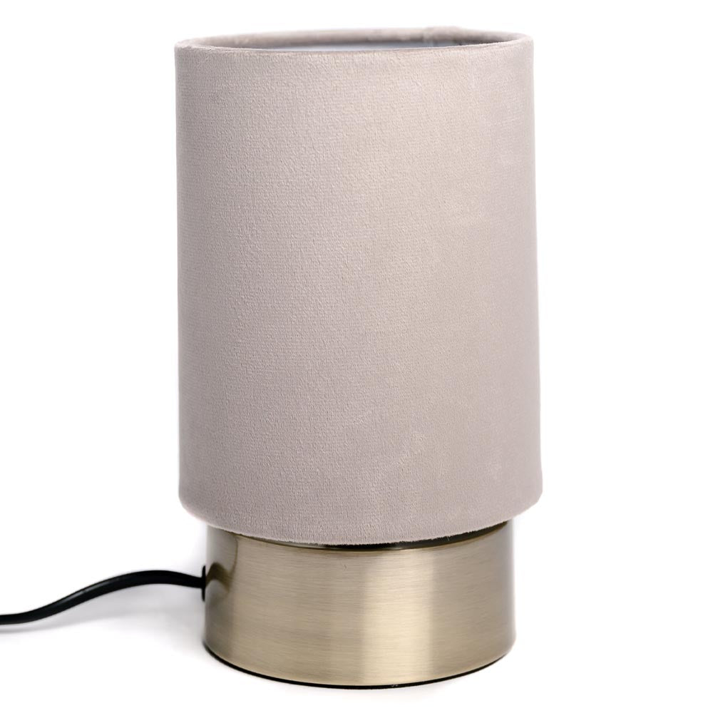 Lampe en métal dorée et velours H21