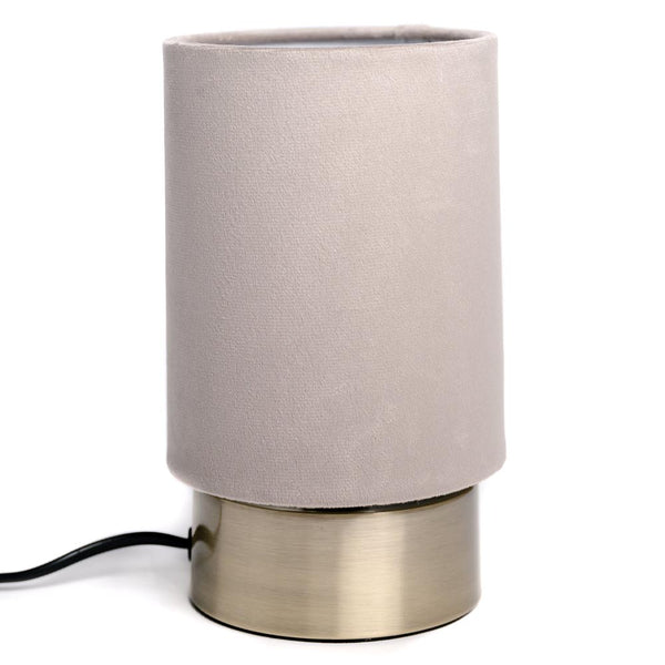 Lampe en métal dorée et velours H21