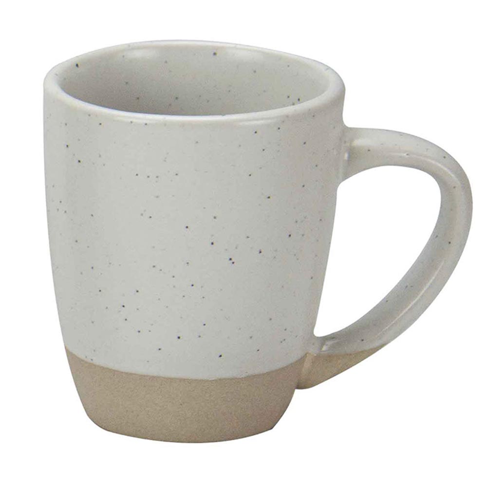 Tasse mouchetée blanche 9CL en grès