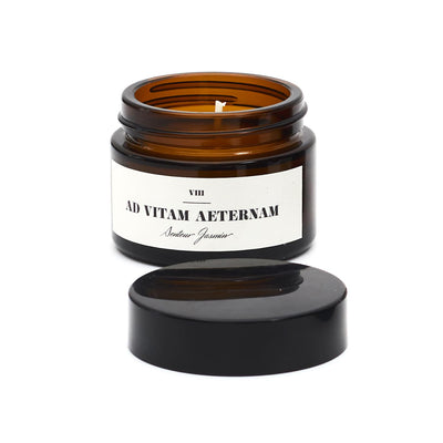 Bougie en verre ambré parfumée H6 AD VITAM