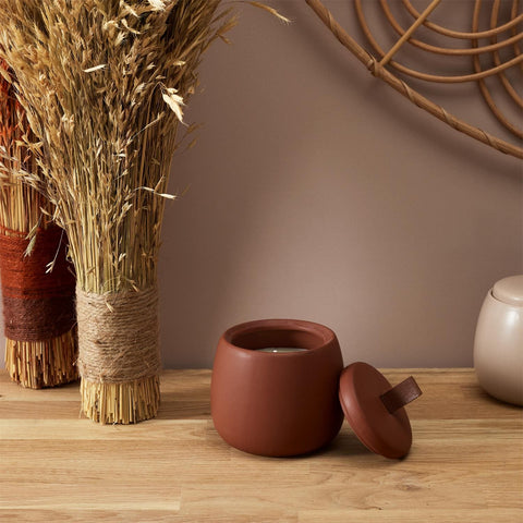 Bougie parfumée pot céramique terracotta H12
