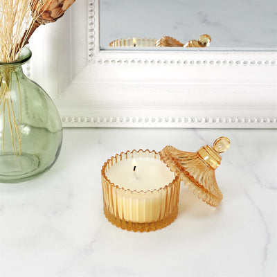Bougie parfumée en verre H9 AMBRE