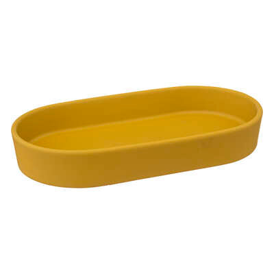 Pot de salle de bain ocre en grès mat