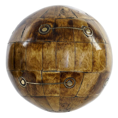 Boule déco en bois massif H10 (modèle aléatoire)