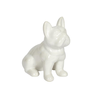 Bulldog déco H10 blanc