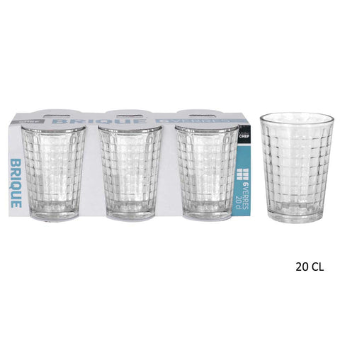 Lot de 6 verres (design aléatoire)