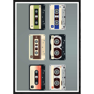 Tableau vintage photo avec cadre noir POP – Taille 32x42