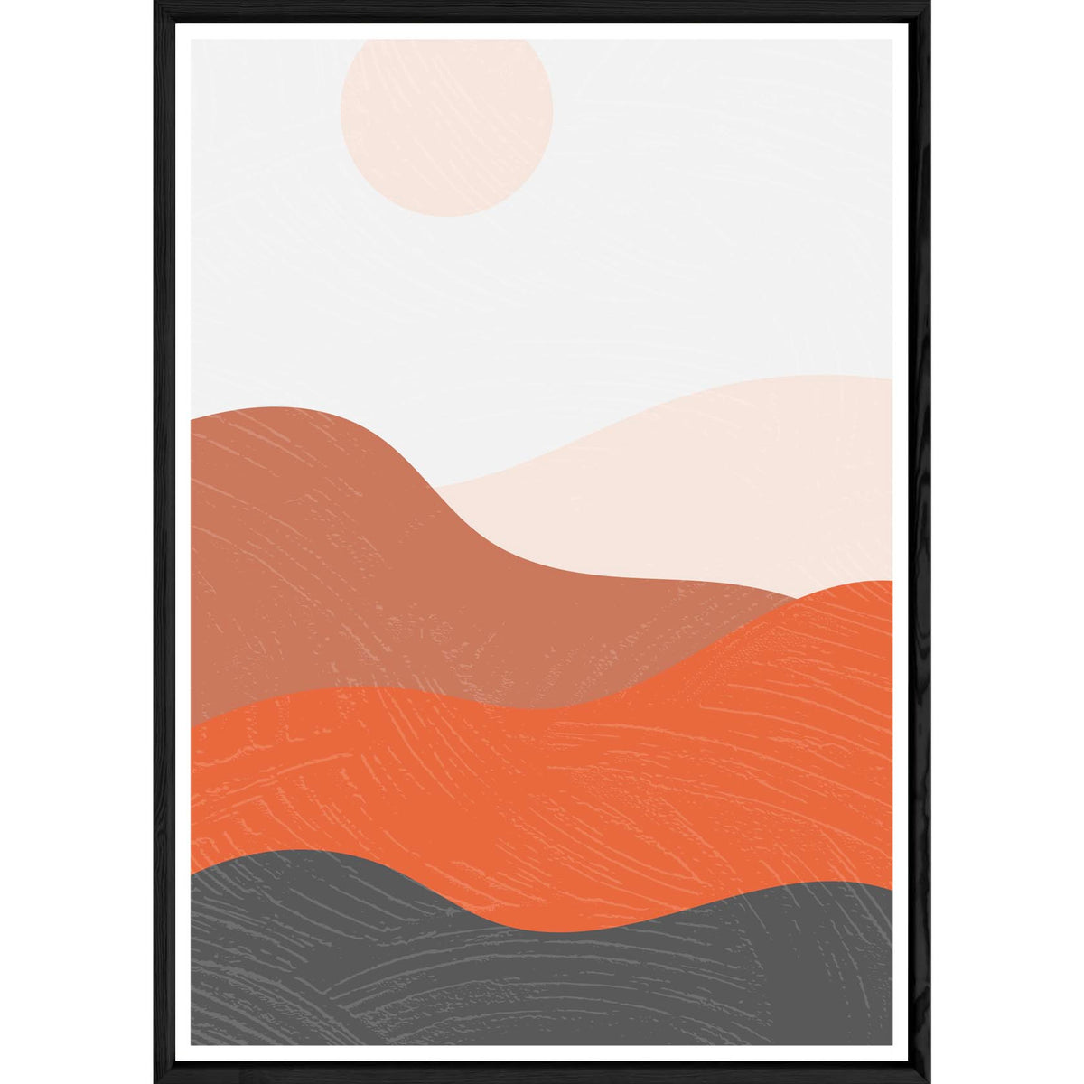 Cuadro de paisaje con marco negro – Tamaño 32x42