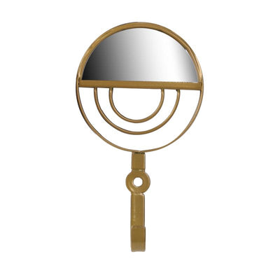 Patère miroir en métal doré H16