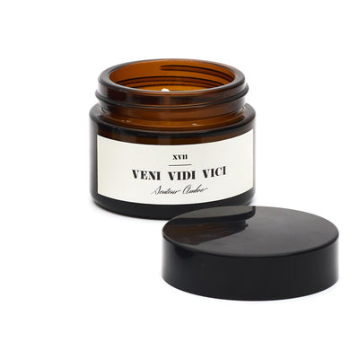 Bougie en verre ambré parfumée H6 VENI VIDI
