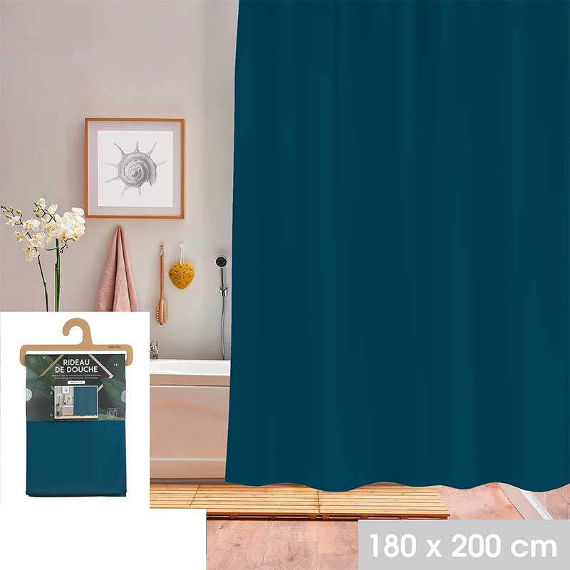 Cortina de ducha 180x180cm azul noche (se vende por unidad)
