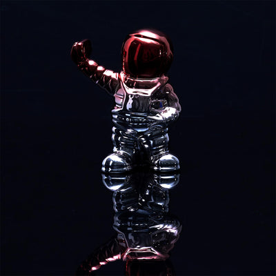 [Edition limitée] Figurine art déco astronaute rouge/argent H10