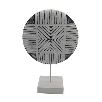 Déco ethnique blanche en bois à poser H31