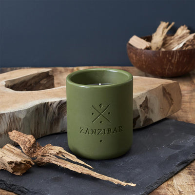 Bougie en ciment parfumée H10 vert