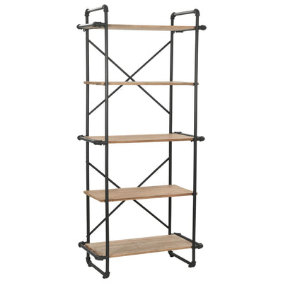 Etagère en sapin massif et métal 80x180