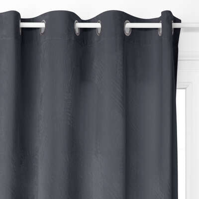 Rideau occultant velours gris 140x260 (vendu par 1)