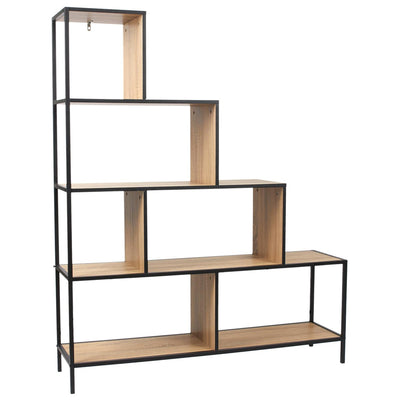Etagère escalier en bois et métal