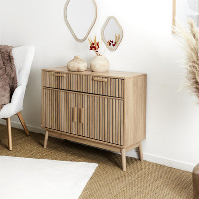 Buffet en bois L100 x P35 x H80 cm