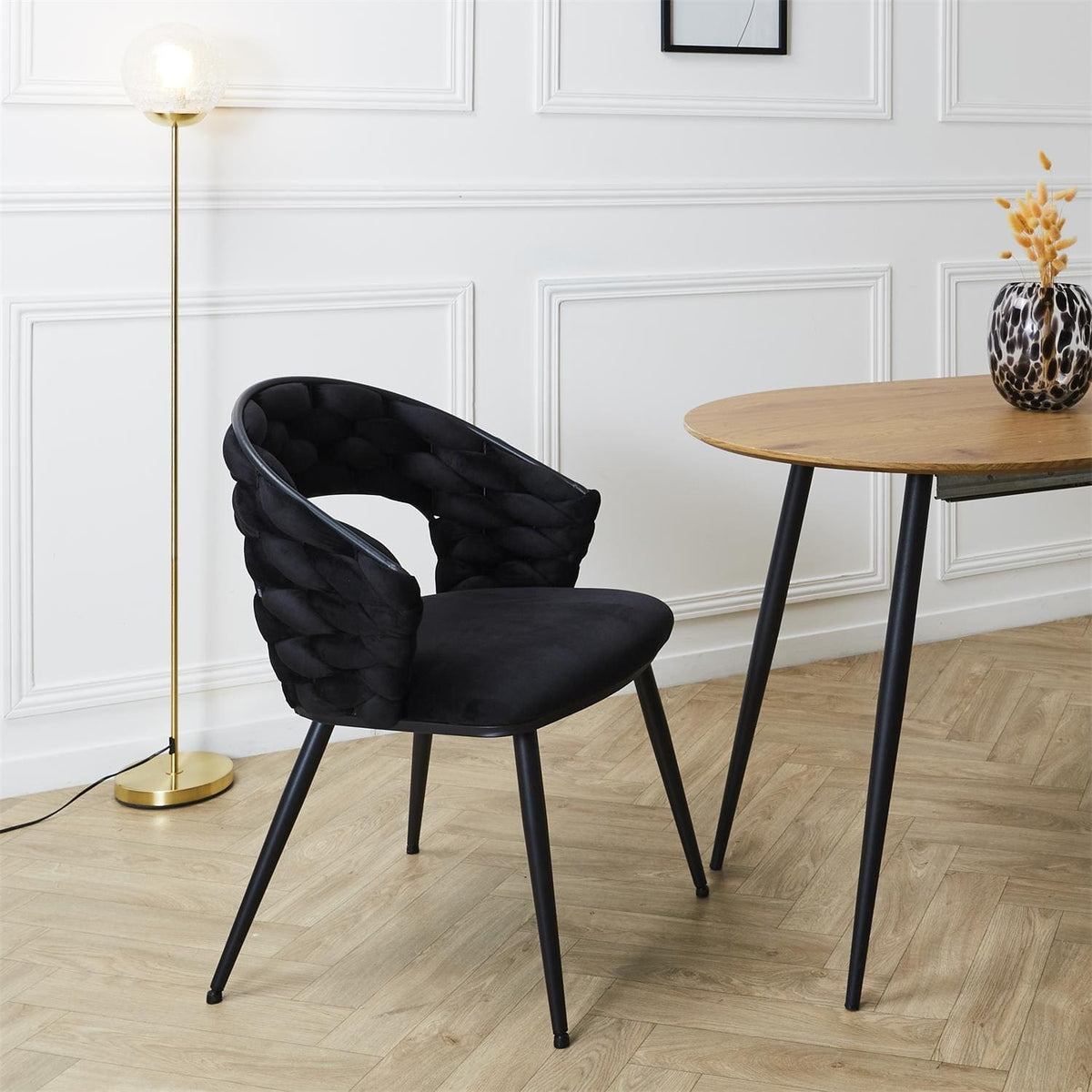 Fauteuil en tissus noir