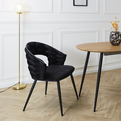 Fauteuil en tissus noir
