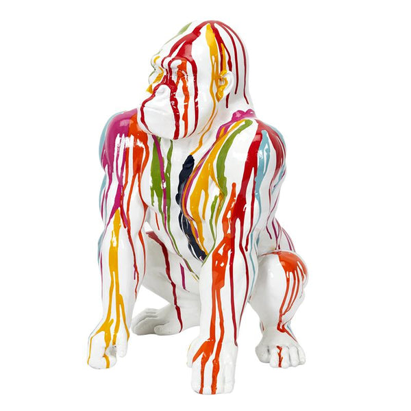 Gran estatua de gorila de colores H50