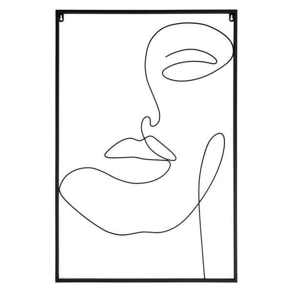 Tableau filaire visage en métal 60x90